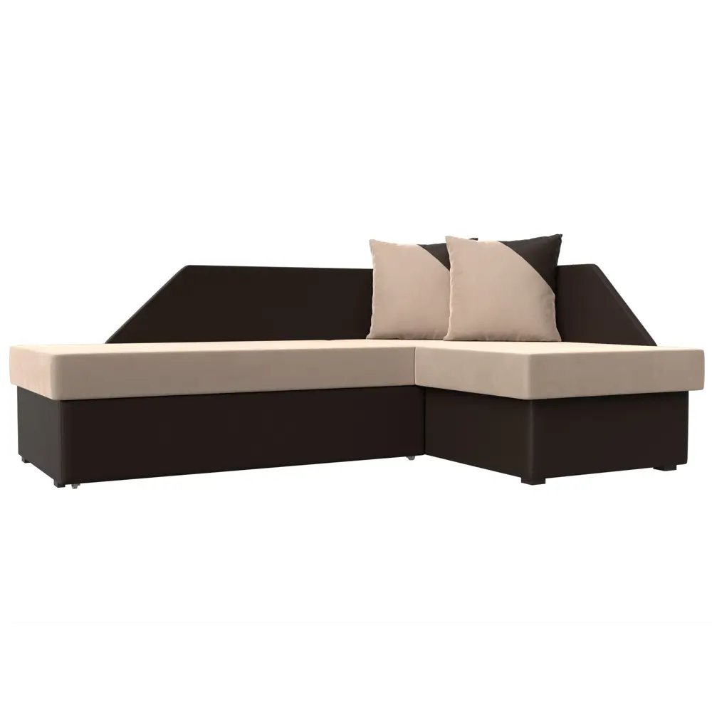 Фото Диван Лига Диванов Андора 102681 205x75x153 см велюр цвет бежевый