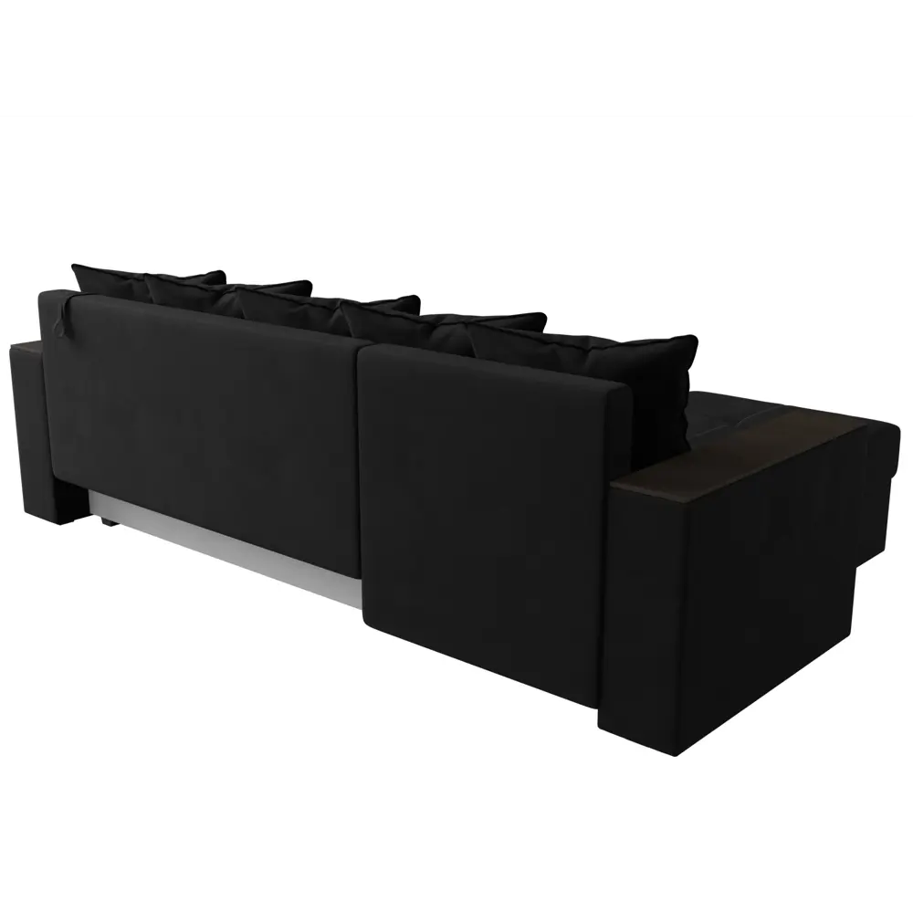 Фото 5 Диван угловой Дубай Лайт левый угол Лига диванов 114170L 236x85x140 см микровельвет цвет черный Фото 5 Диван угловой Дубай Лайт левый угол Лига диванов 114170L 236x85x140 см микровельвет цвет черный