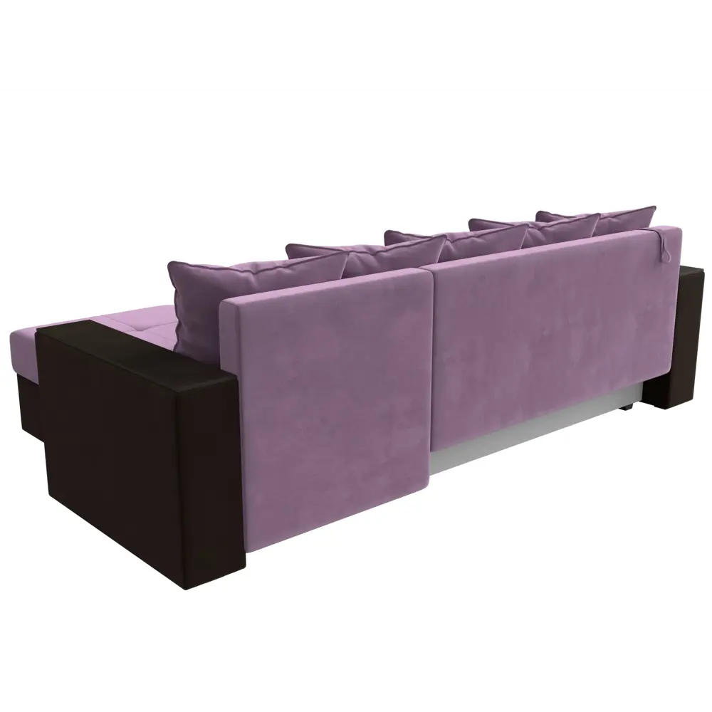 Фото 5 Диван Лига Диванов Дубай Лайт 114176 241x80x140 см вельвет цвет коричневый/фиолетовый