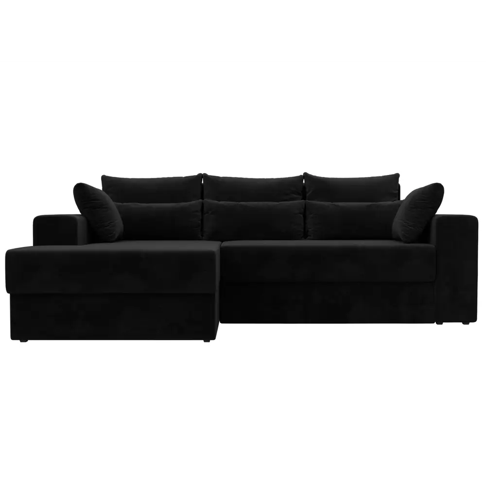 Фото 3 Диван угловой Майами левый угол Лига диванов 114924L 254x96x164 см велюр цвет черный Фото 3 Диван угловой Майами левый угол Лига диванов 114924L 254x96x164 см велюр цвет черный