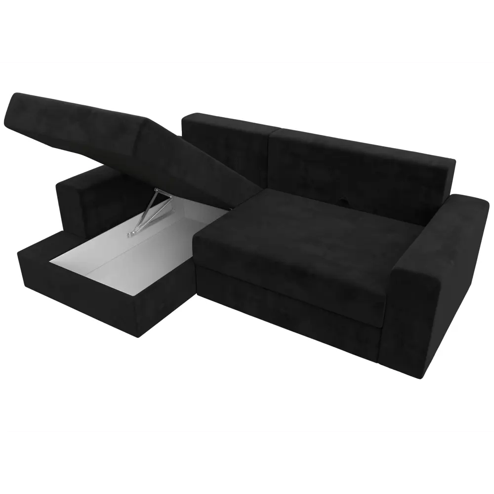 Фото 8 Диван угловой Майами левый угол Лига диванов 114924L 254x96x164 см велюр цвет черный Фото 8 Диван угловой Майами левый угол Лига диванов 114924L 254x96x164 см велюр цвет черный