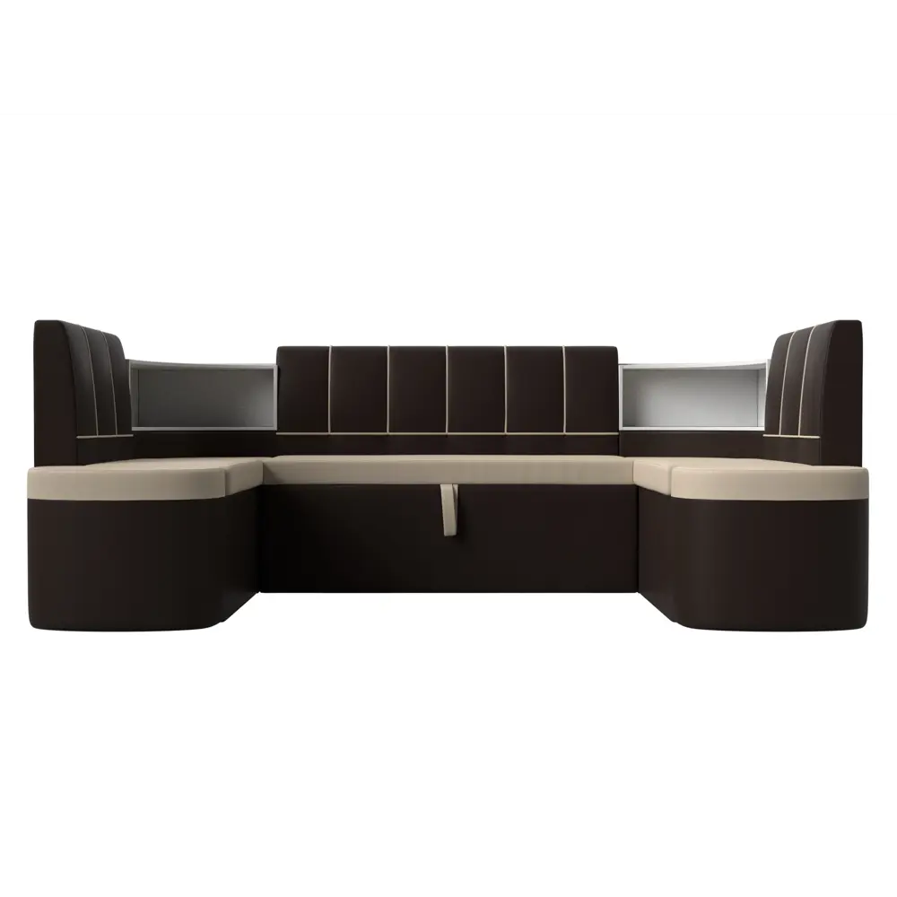 Фото 3 Диван кухонный Лига Диванов Тефида 114228 250x86x147 см искусственная кожа цвет коричневый