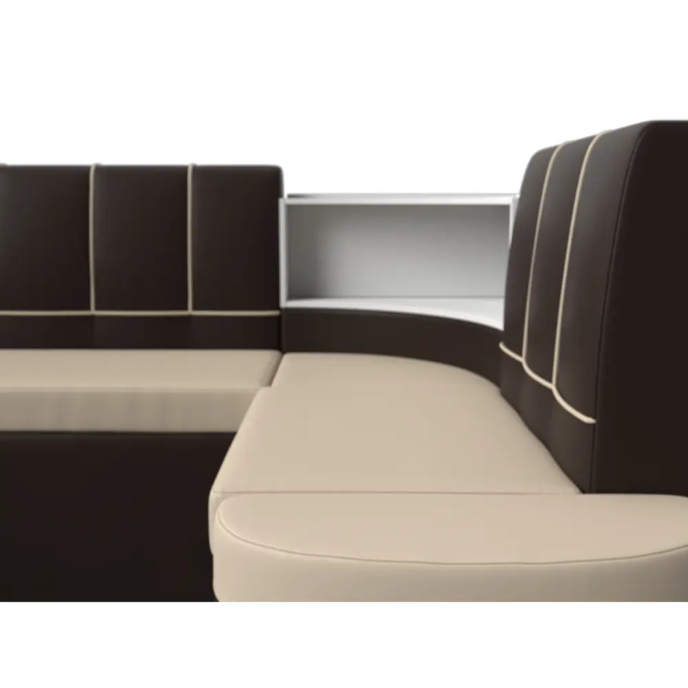 Фото 4 Диван кухонный Лига Диванов Тефида 114228 250x86x147 см искусственная кожа цвет коричневый