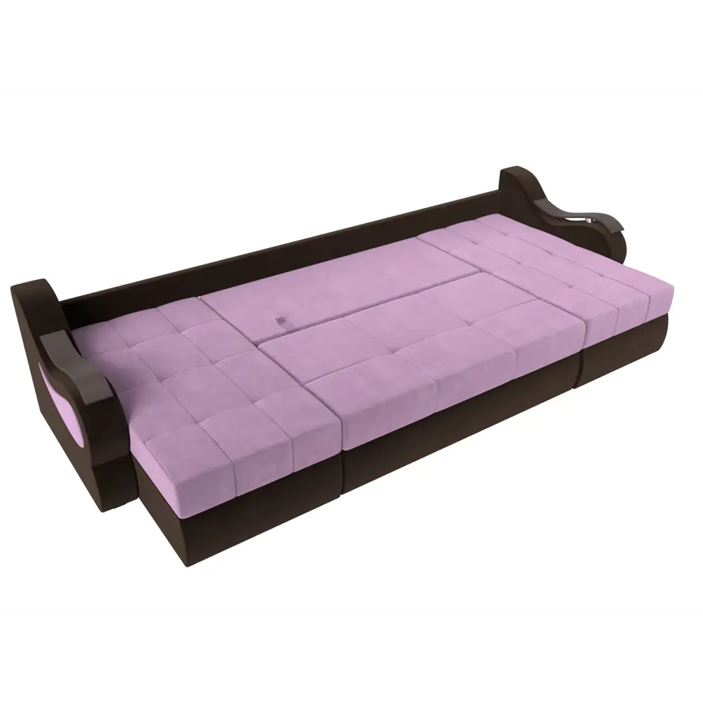 Фото 8 Диван Лига Диванов Меркурий 111421 304x88x150 см вельвет цвет фиолетовый