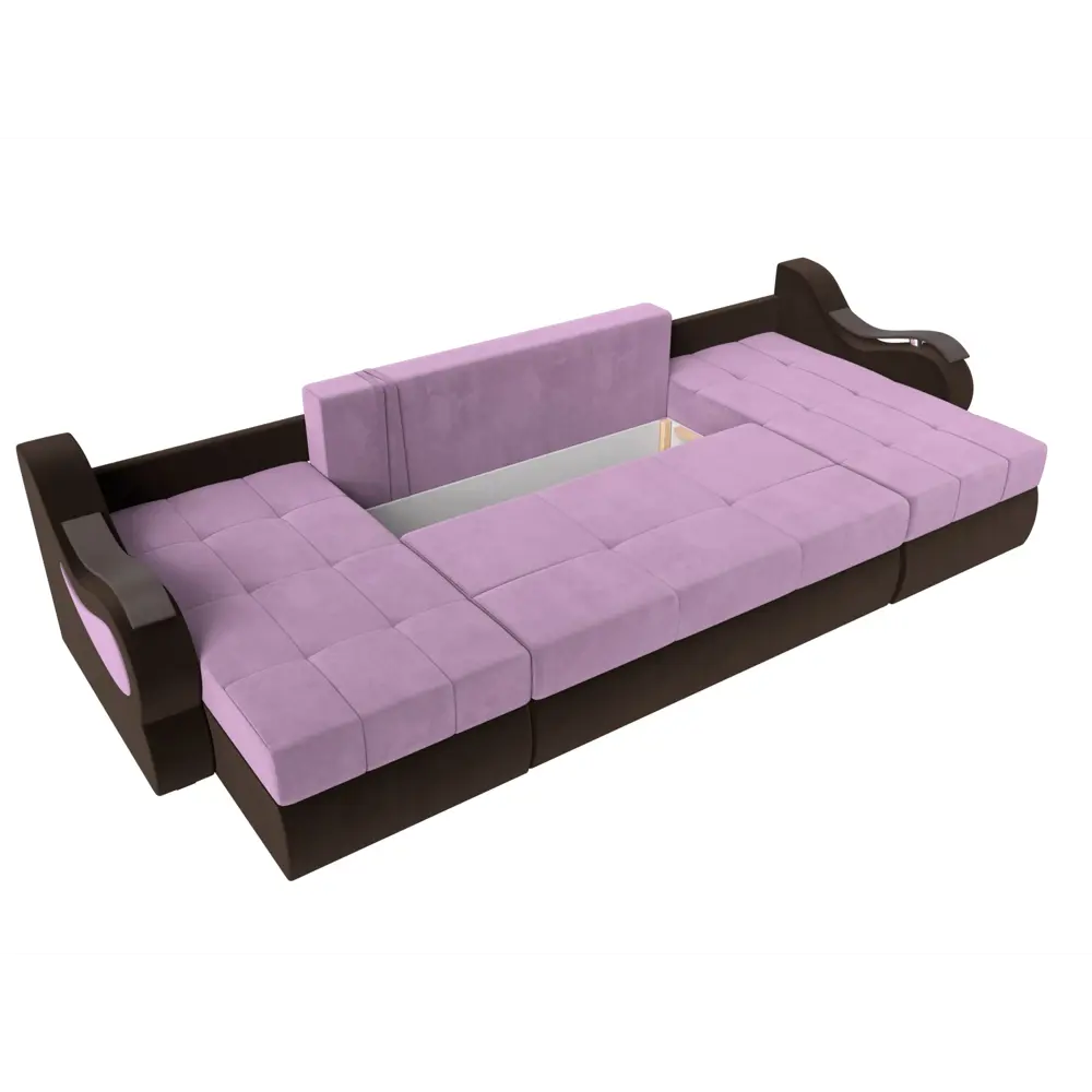 Фото 7 Диван Лига Диванов Меркурий 111421 304x88x150 см вельвет цвет фиолетовый
