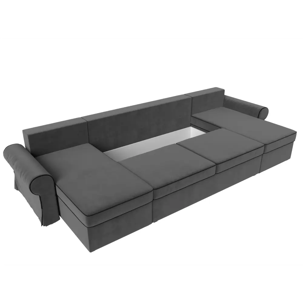 Фото 8 Диван Лига Диванов Элис 110287 336x83x157 см велюр цвет серый Фото 8 Диван Лига Диванов Элис 110287 336x83x157 см велюр цвет серый