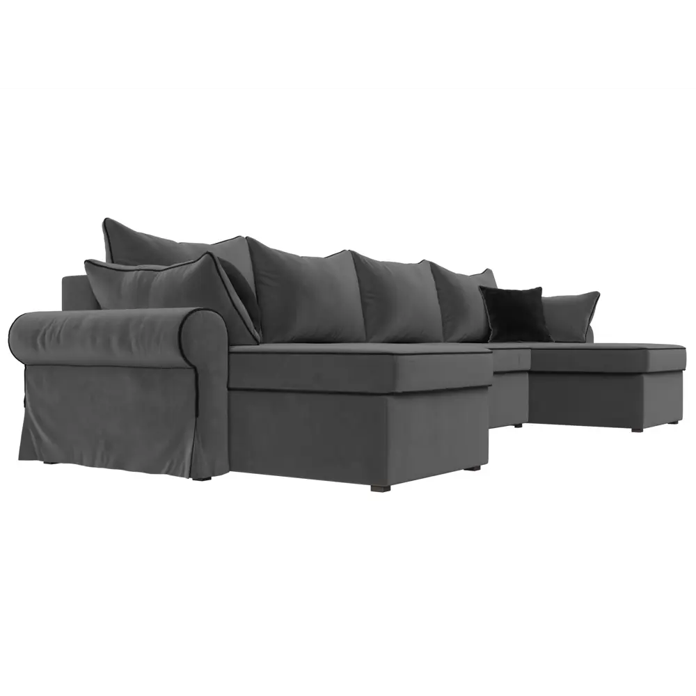 Фото 5 Диван Лига Диванов Элис 110287 336x83x157 см велюр цвет серый Фото 5 Диван Лига Диванов Элис 110287 336x83x157 см велюр цвет серый