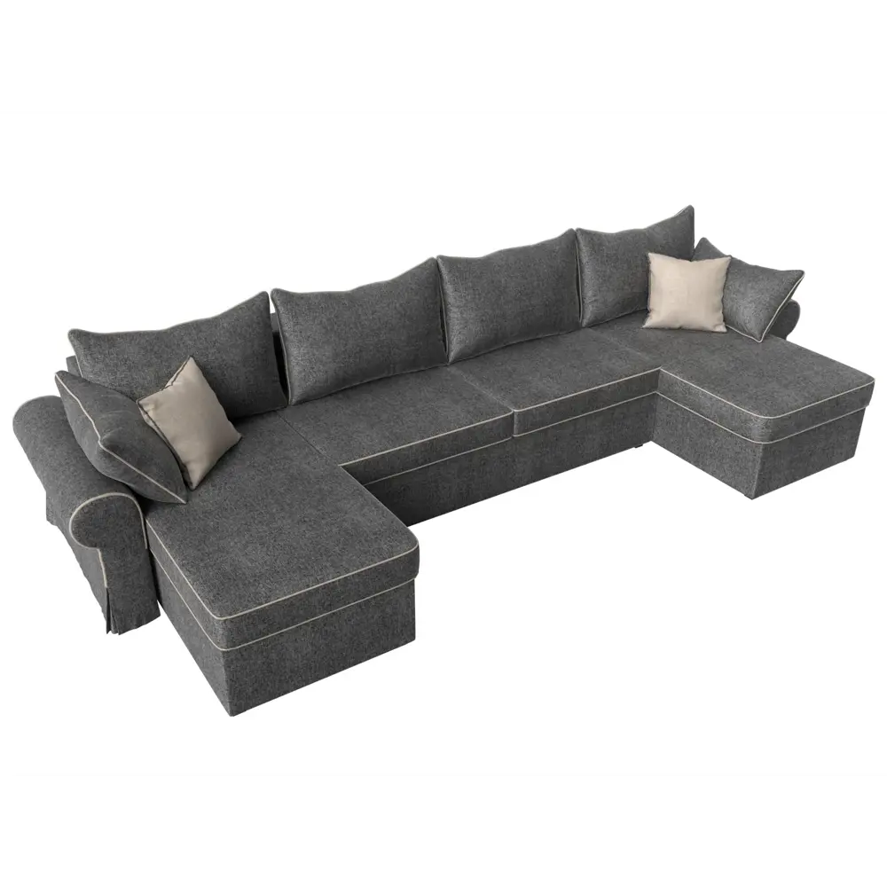 Фото 2 Диван Лига Диванов Элис 110299 336x83x157 см рогожка цвет серый Фото 2 Диван Лига Диванов Элис 110299 336x83x157 см рогожка цвет серый