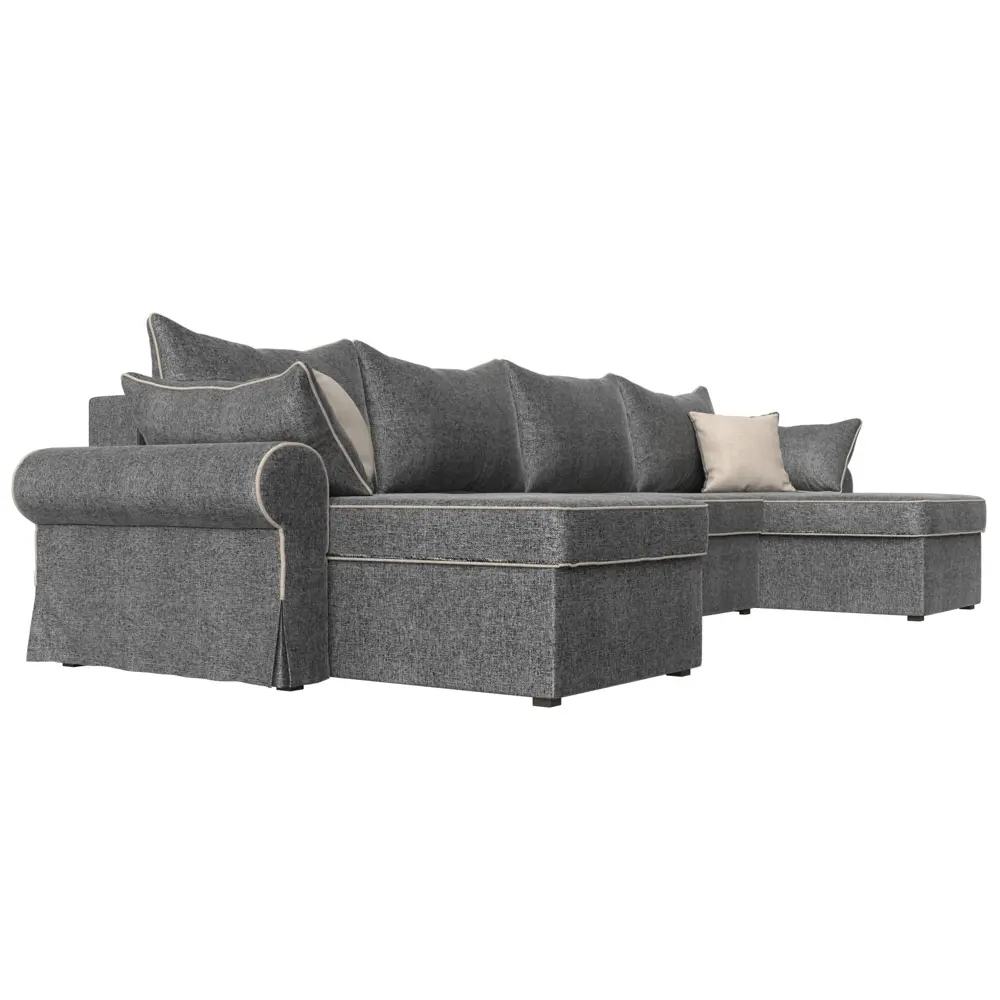 Фото 5 Диван Лига Диванов Элис 110299 336x83x157 см рогожка цвет серый Фото 5 Диван Лига Диванов Элис 110299 336x83x157 см рогожка цвет серый