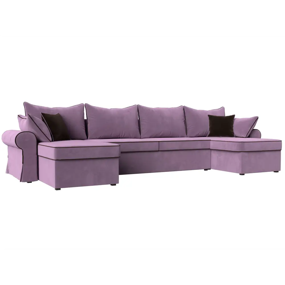 Фото Диван Лига Диванов Элис 110293 336x83x157 см вельвет цвет фиолетовый Фото Диван Лига Диванов Элис 110293 336x83x157 см вельвет цвет фиолетовый