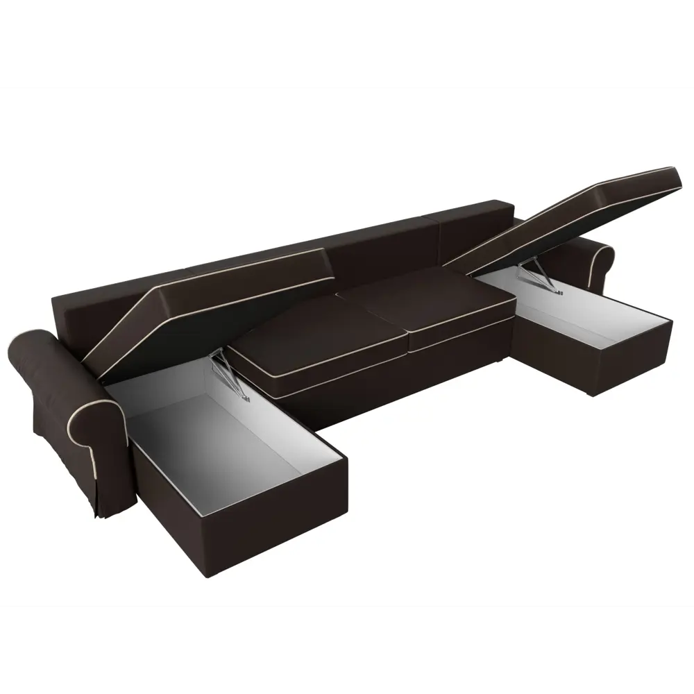 Фото 7 Диван Лига Диванов Элис 110302 336x83x157 см искусственная кожа цвет коричневый Фото 7 Диван Лига Диванов Элис 110302 336x83x157 см искусственная кожа цвет коричневый