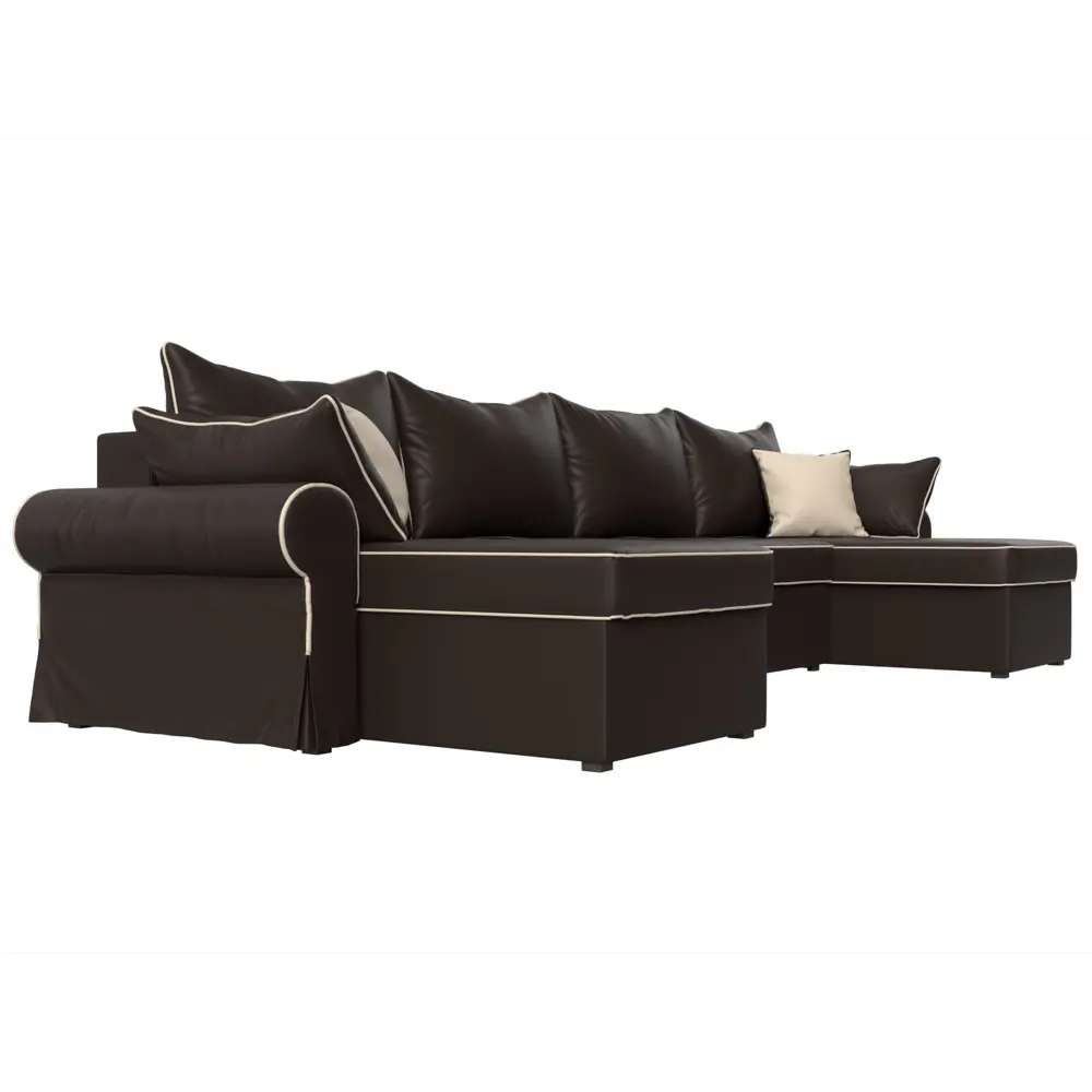 Фото 5 Диван Лига Диванов Элис 110302 336x83x157 см искусственная кожа цвет коричневый Фото 5 Диван Лига Диванов Элис 110302 336x83x157 см искусственная кожа цвет коричневый