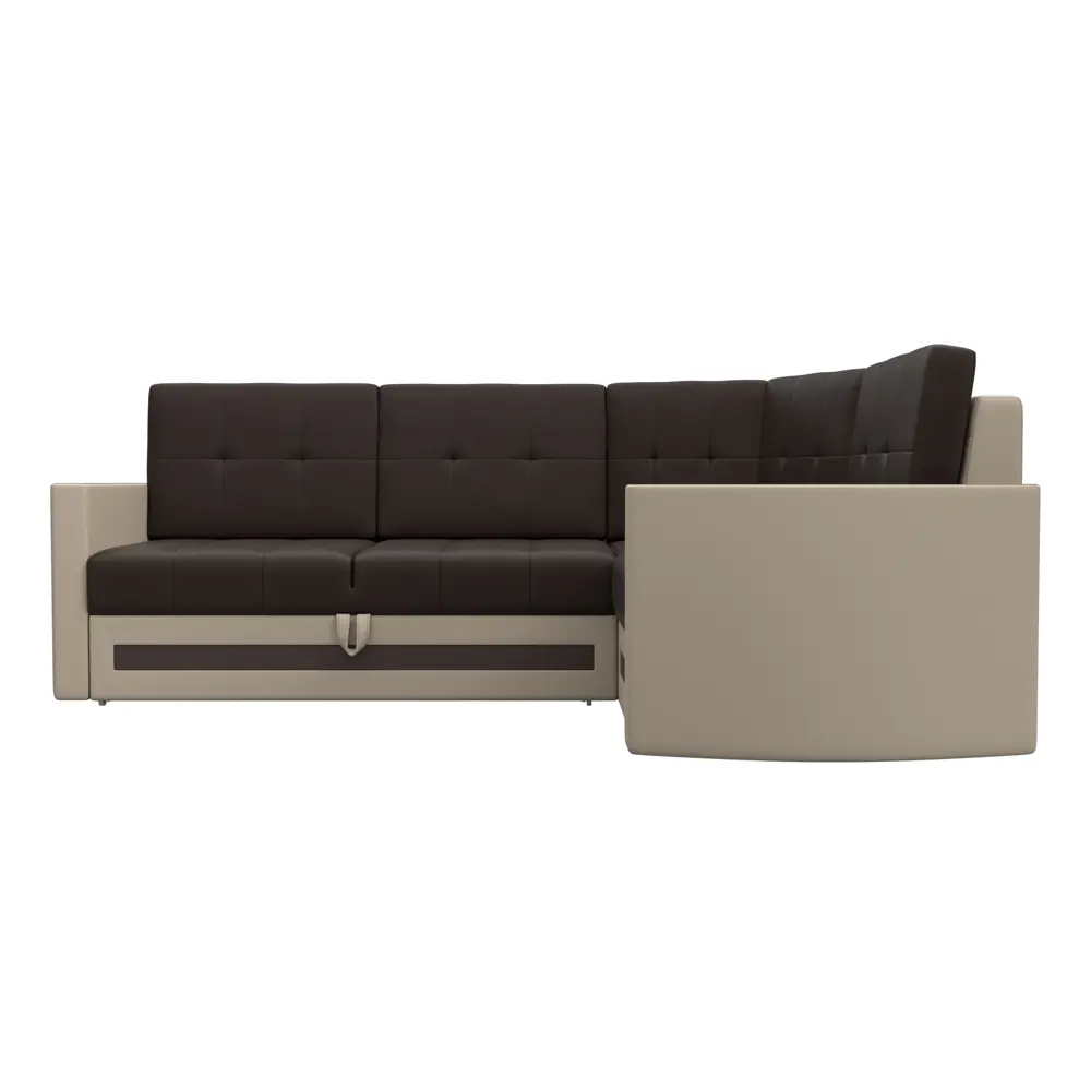 Фото 2 Диван Лига Диванов Белла 117663 233x90x169 см искусственная кожа цвет бежевый/коричневый Фото 2 Диван Лига Диванов Белла 117663 233x90x169 см искусственная кожа цвет бежевый/коричневый