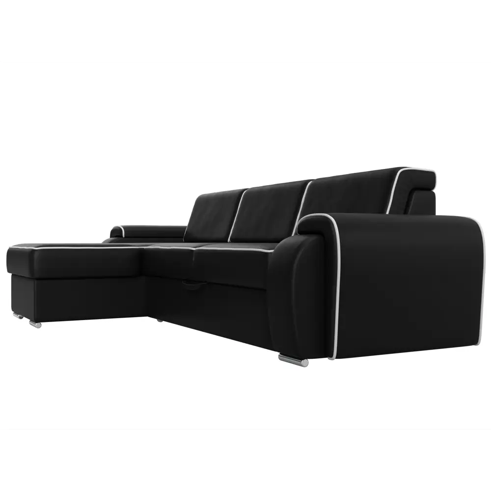 Фото 5 Диван Лига Диванов Лига-025 119233L 268x88x160 см искусственная кожа цвет черный