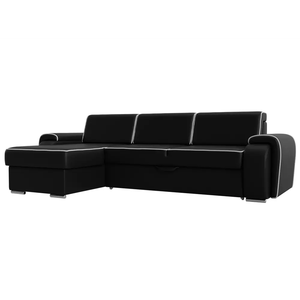 Фото 2 Диван Лига Диванов Лига-025 119233L 268x88x160 см искусственная кожа цвет черный