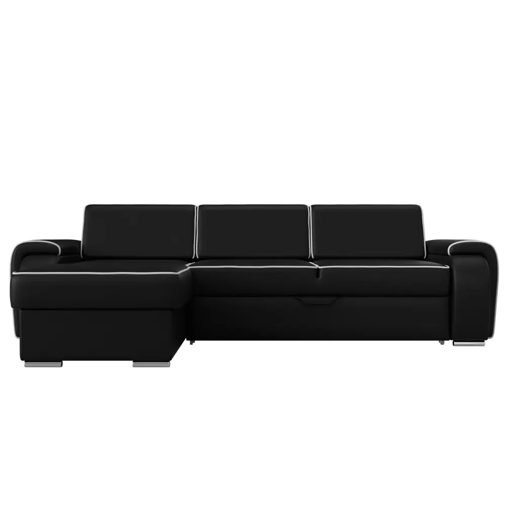 Фото 3 Диван Лига Диванов Лига-025 119233L 268x88x160 см искусственная кожа цвет черный