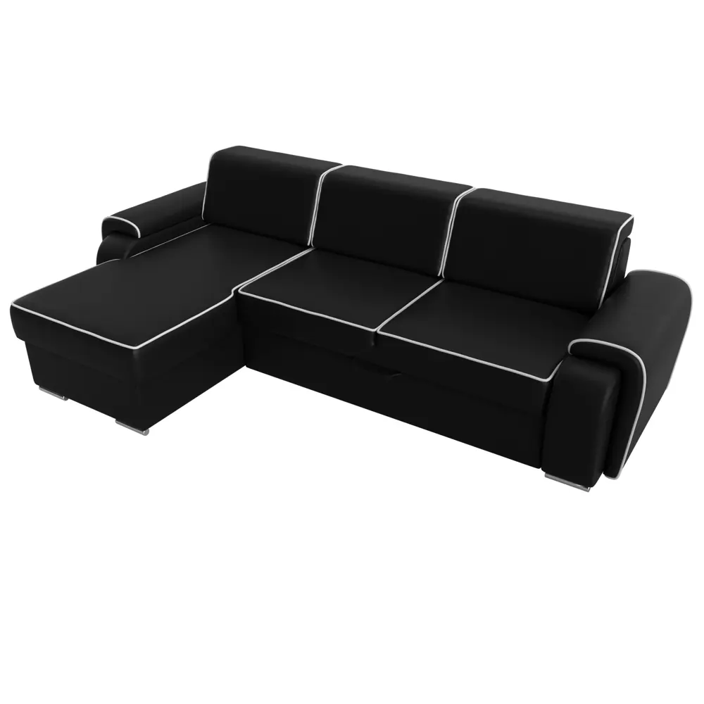 Фото 6 Диван Лига Диванов Лига-025 119233L 268x88x160 см искусственная кожа цвет черный