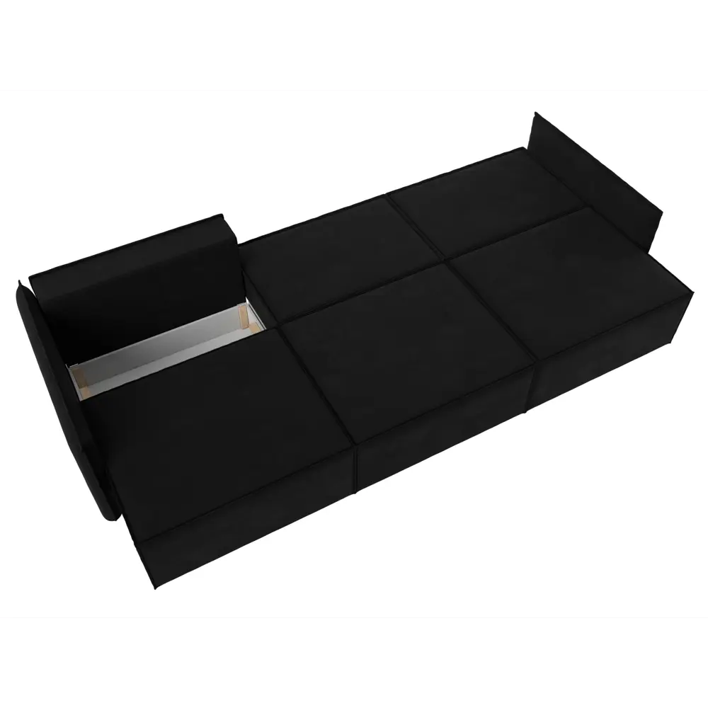 Фото 10 Диван прямой Либерти лонг Лига диванов 116905 320x98x118 см микровельвет цвет черный