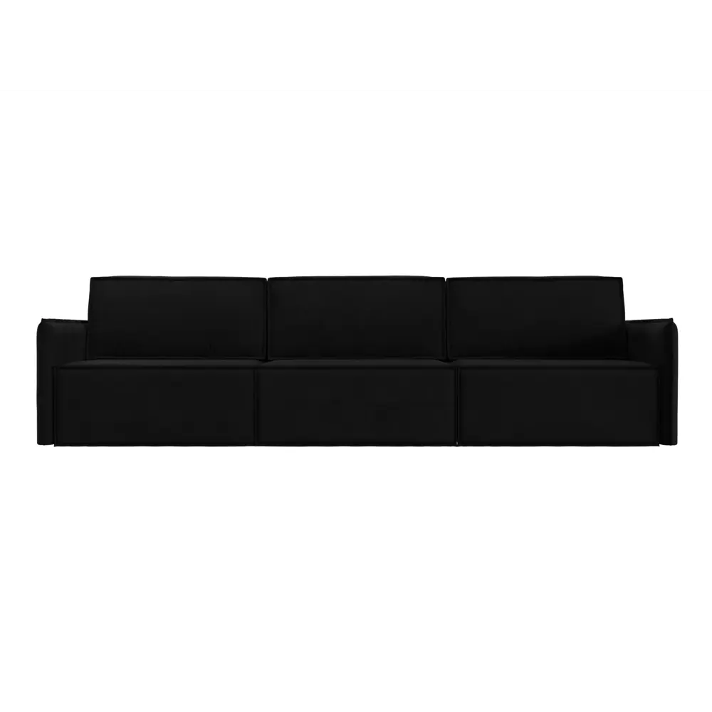 Фото 3 Диван прямой Либерти лонг Лига диванов 116905 320x98x118 см микровельвет цвет черный