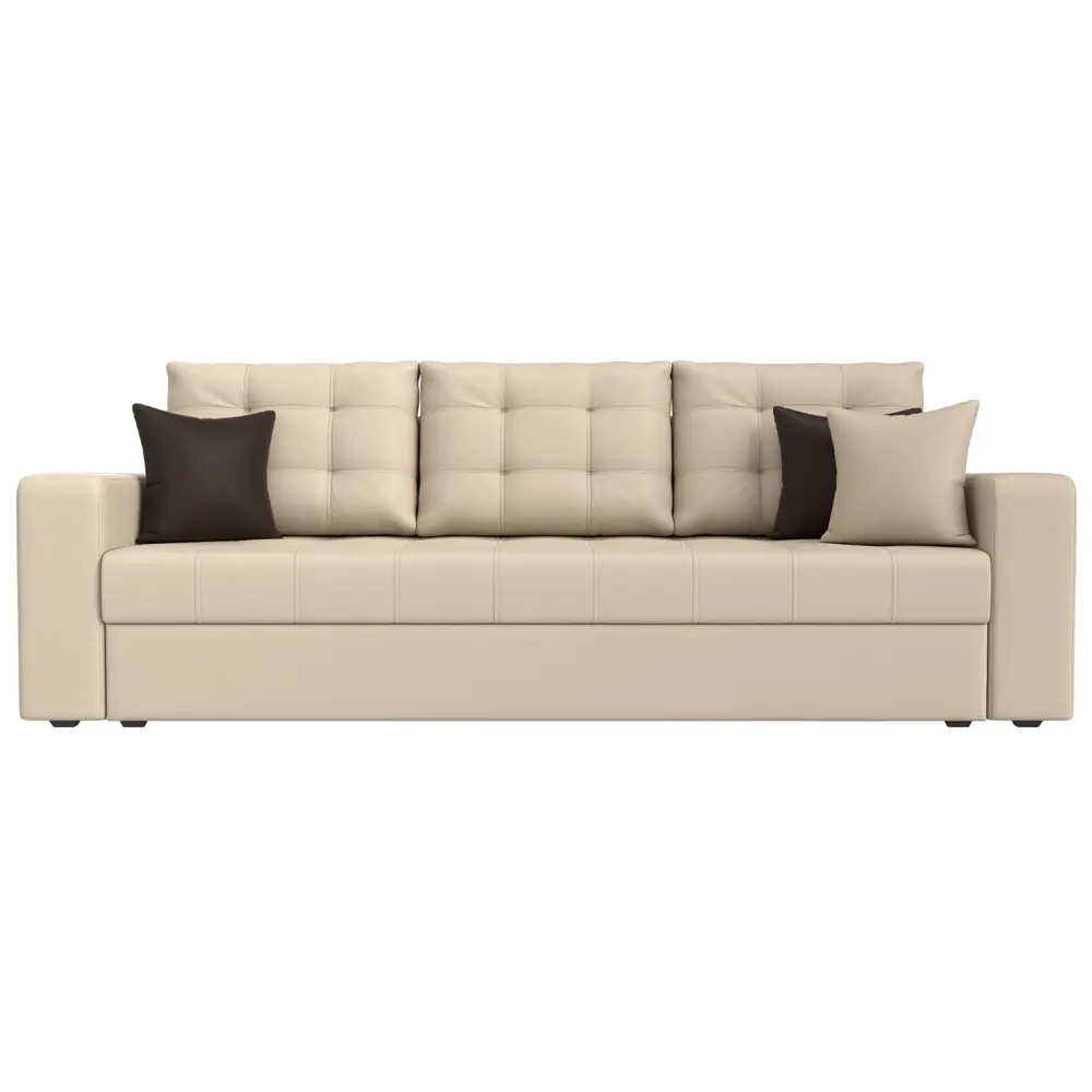 Фото 2 Диван Лига Диванов Ливерпуль 31462 230x85x97 см искусственная кожа цвет бежевый