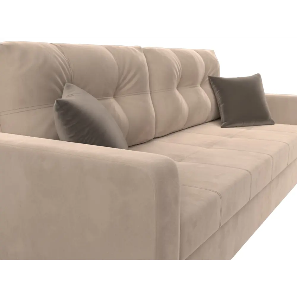 Фото 3 Диван Лига Диванов Ливерпуль Лайт 117184 224x87x80 см велюр цвет бежевый Фото 3 Диван Лига Диванов Ливерпуль Лайт 117184 224x87x80 см велюр цвет бежевый