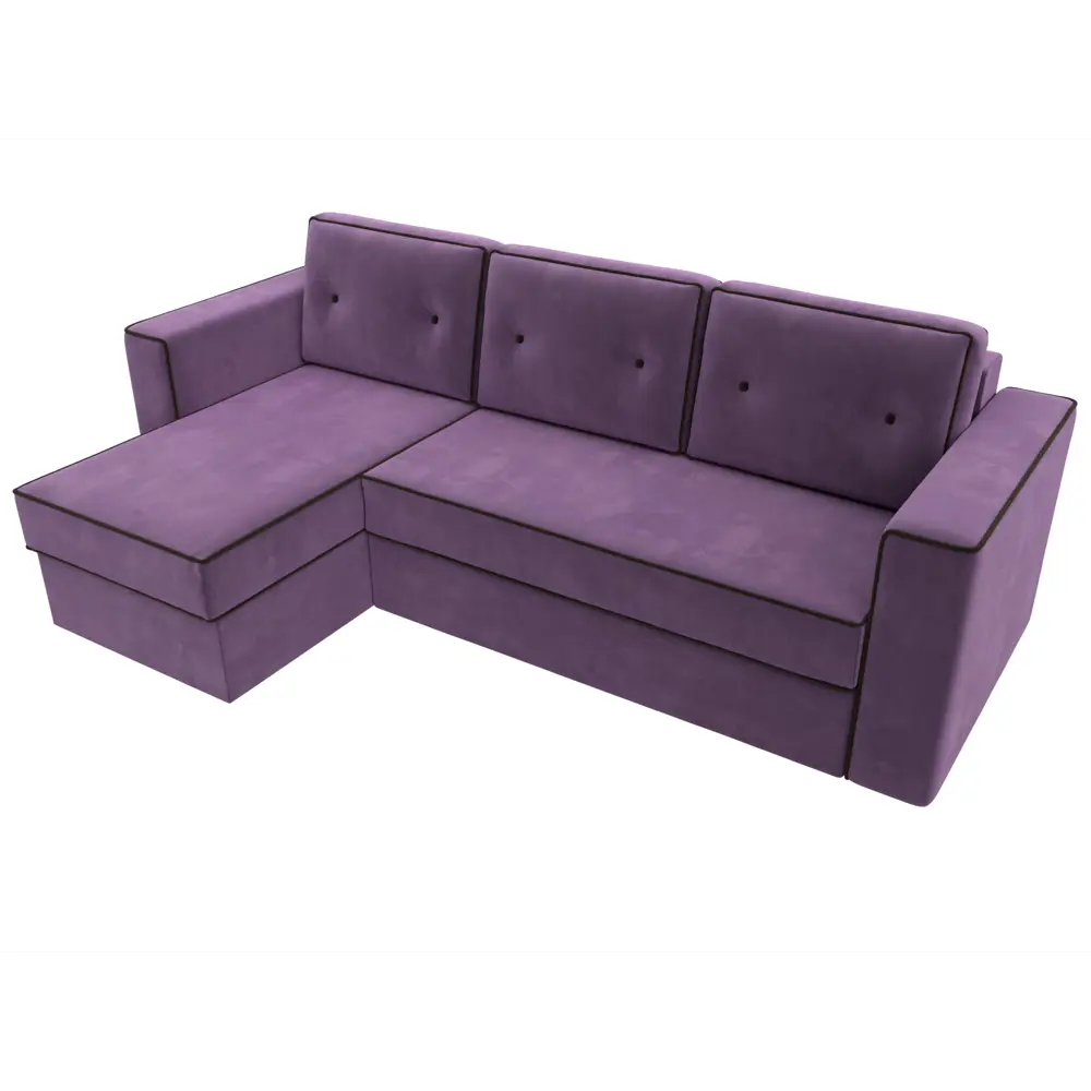 Фото 6 Диван Лига Диванов Принстон 110844L 244x85x150 см вельвет цвет фиолетовый Фото 6 Диван Лига Диванов Принстон 110844L 244x85x150 см вельвет цвет фиолетовый
