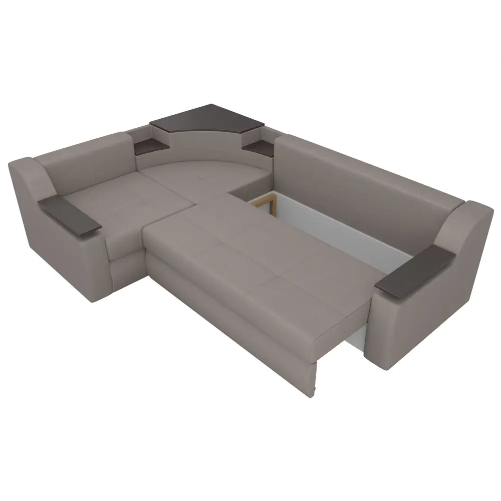 Фото 7 Диван Лига Диванов Тесей 107633L 254x74x184 см рогожка цвет бежевый