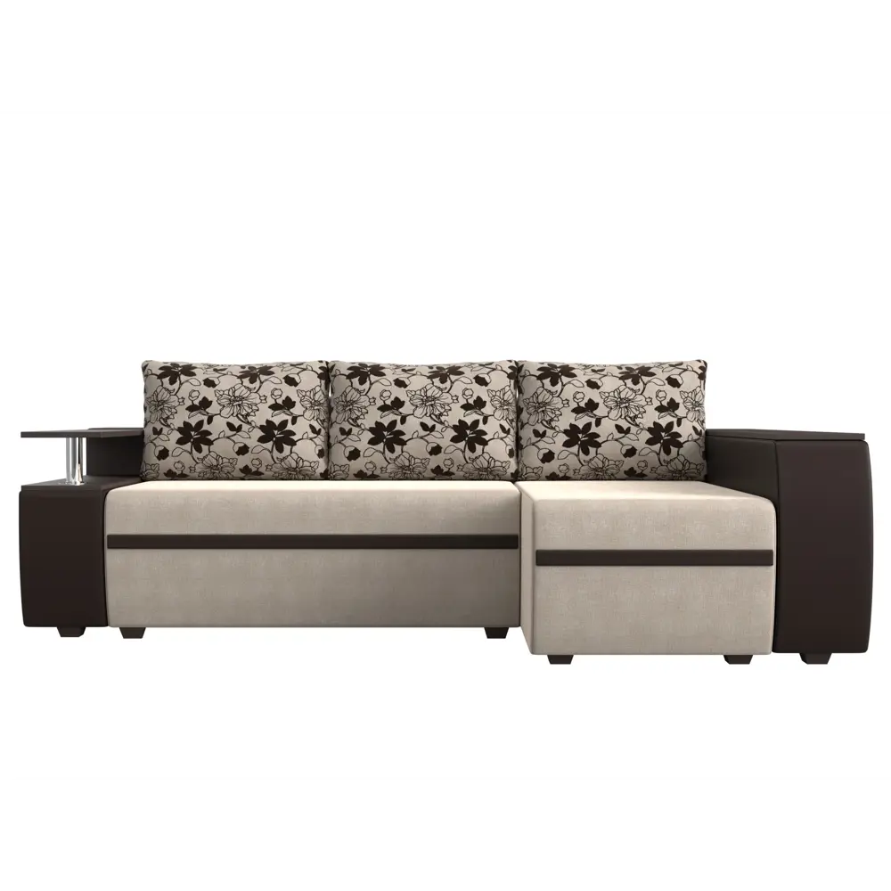 Фото 2 Диван Лига Диванов Ричмонд 115015 246x80x150 см рогожка цвет бежевый/коричневый Фото 2 Диван Лига Диванов Ричмонд 115015 246x80x150 см рогожка цвет бежевый/коричневый