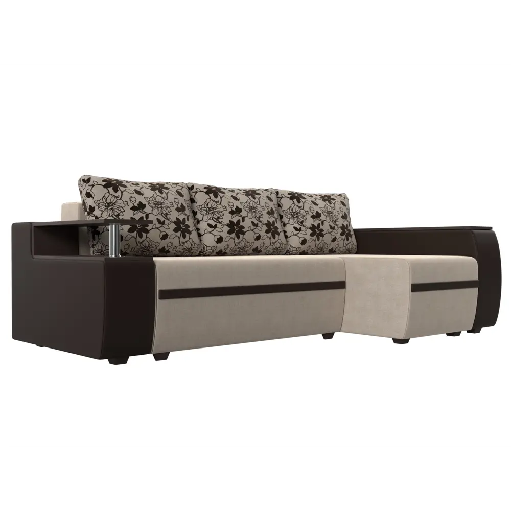 Фото Диван Лига Диванов Ричмонд 115015 246x80x150 см рогожка цвет бежевый/коричневый Фото Диван Лига Диванов Ричмонд 115015 246x80x150 см рогожка цвет бежевый/коричневый