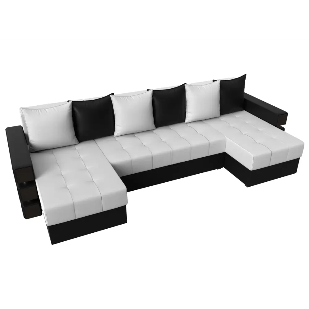 Фото 6 Диван Лига Диванов Венеция 100055 300x85x150 см искусственная кожа цвет белый/черный Фото 6 Диван Лига Диванов Венеция 100055 300x85x150 см искусственная кожа цвет белый/черный