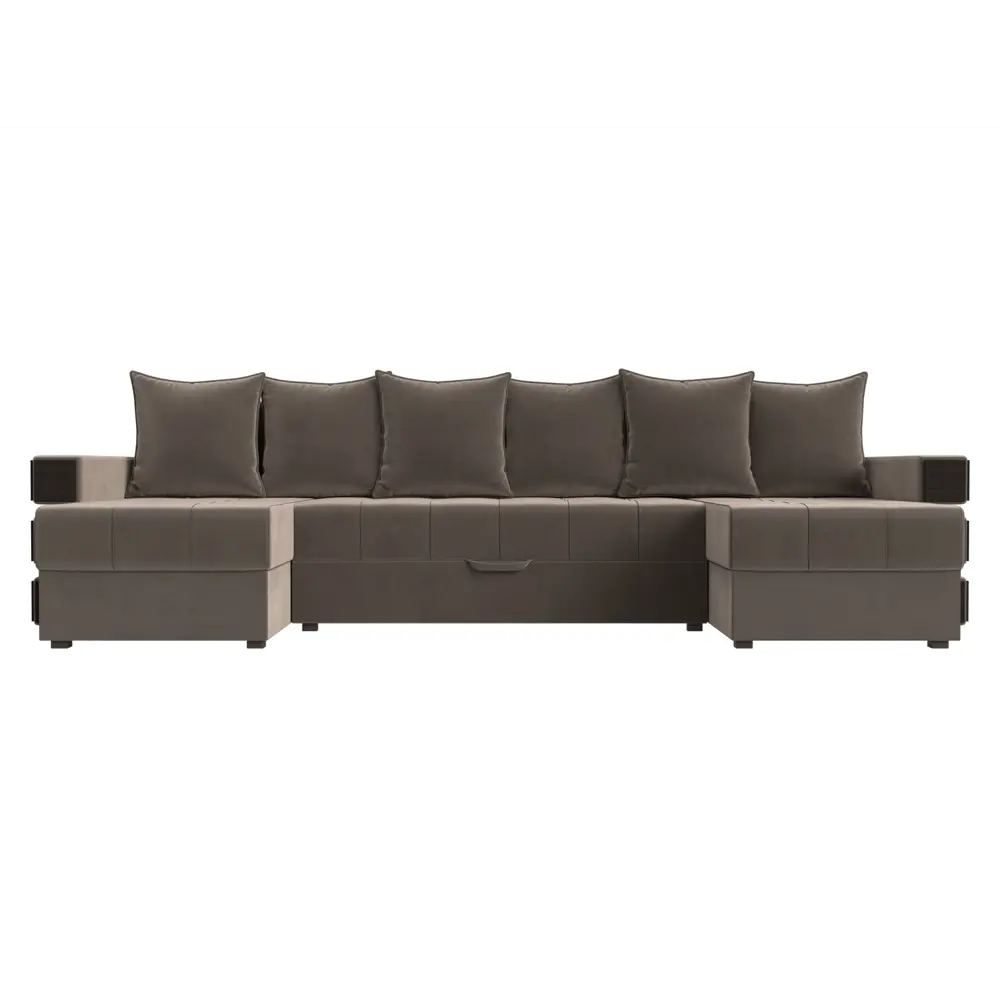 Фото 2 Диван Лига Диванов Венеция 120430 300x85x150 см велюр цвет коричневый Фото 2 Диван Лига Диванов Венеция 120430 300x85x150 см велюр цвет коричневый