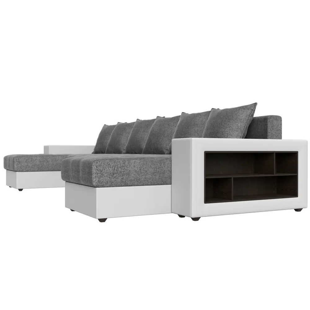 Фото 3 Диван Лига Диванов Дубай 110581R 352x90x163 см рогожка цвет серый/белый Фото 3 Диван Лига Диванов Дубай 110581R 352x90x163 см рогожка цвет серый/белый