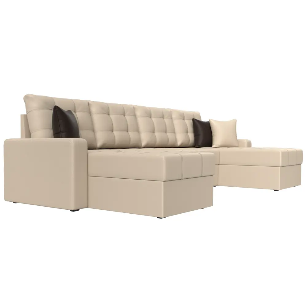 Фото 4 Диван Лига Диванов Ливерпуль 31474 300x90x155 см искусственная кожа цвет бежевый Фото 4 Диван Лига Диванов Ливерпуль 31474 300x90x155 см искусственная кожа цвет бежевый