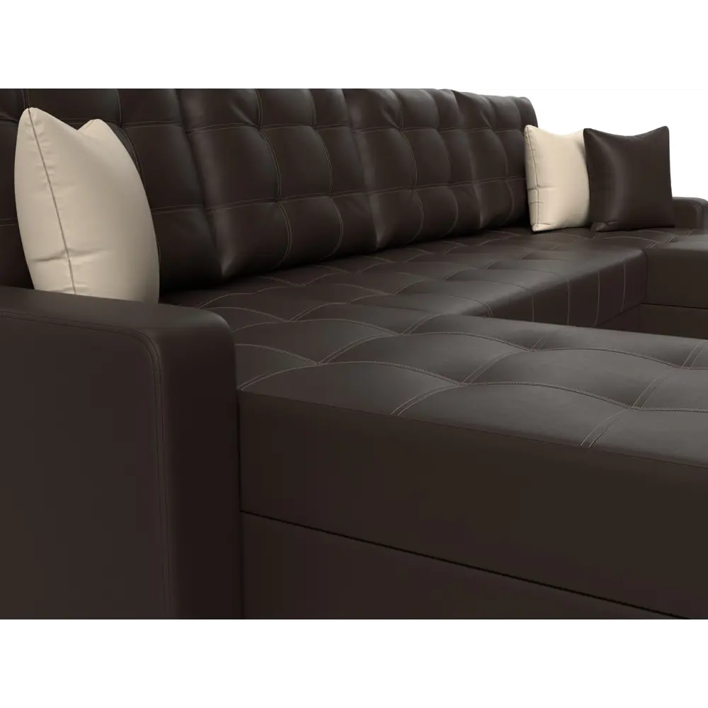 Фото 3 Диван Лига Диванов Ливерпуль 31476 300x90x155 см искусственная кожа цвет коричневый Фото 3 Диван Лига Диванов Ливерпуль 31476 300x90x155 см искусственная кожа цвет коричневый