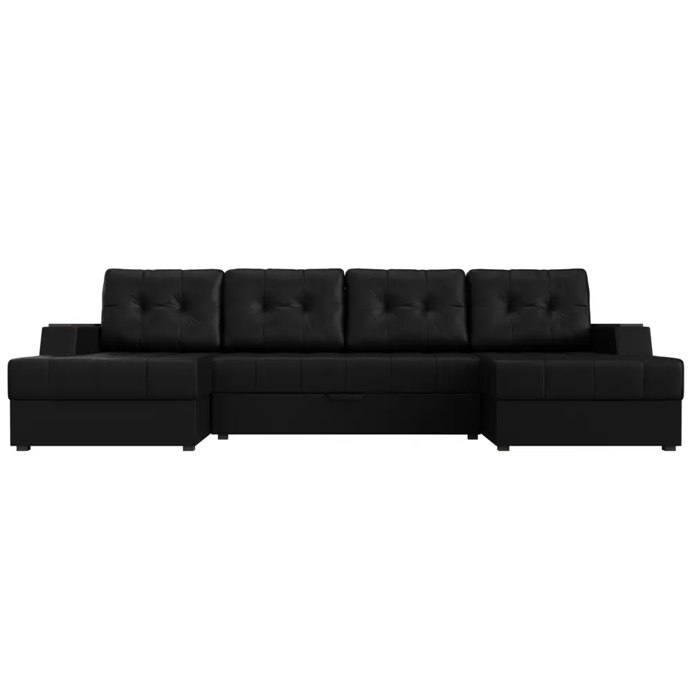 Фото 2 Диван Лига Диванов Эмир 27997 312x85x150 см искусственная кожа цвет черный