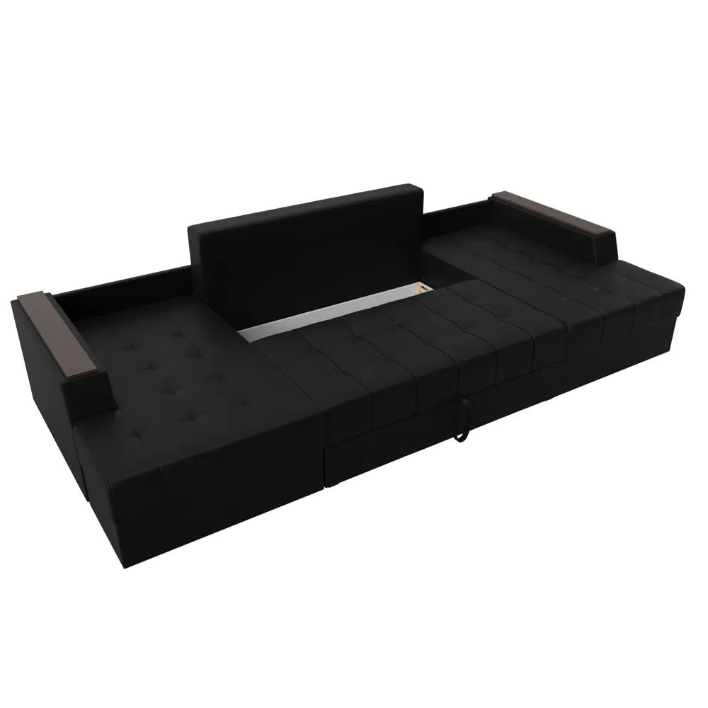 Фото 7 Диван Лига Диванов Эмир 27997 312x85x150 см искусственная кожа цвет черный