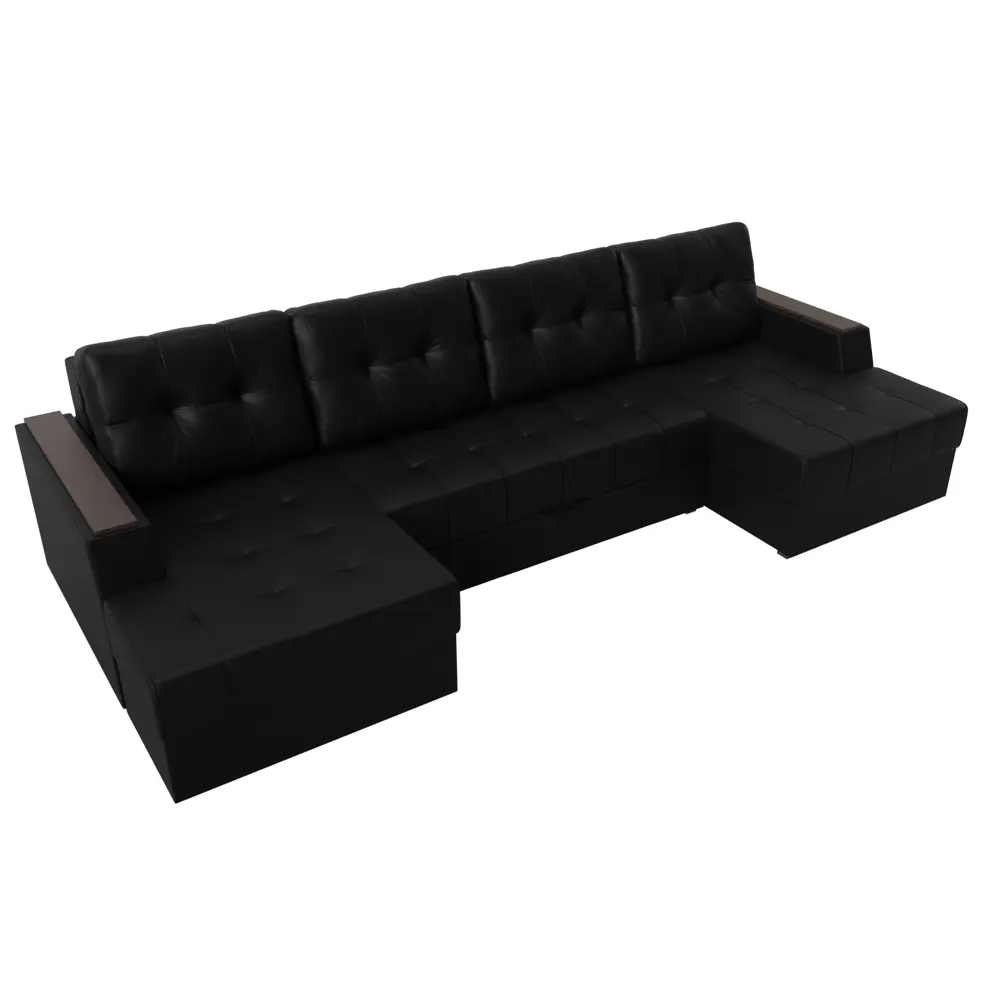 Фото 6 Диван Лига Диванов Эмир 27997 312x85x150 см искусственная кожа цвет черный