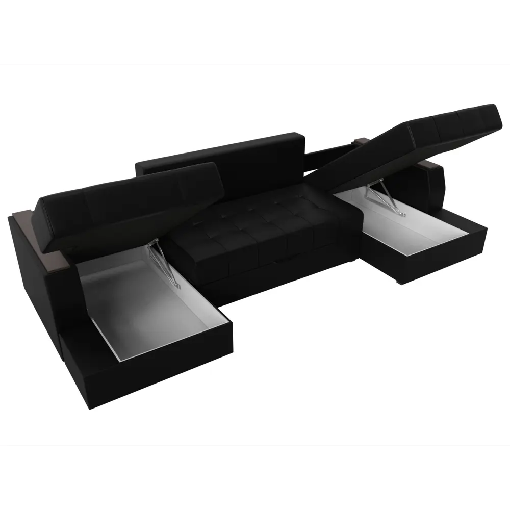 Фото 9 Диван Лига Диванов Эмир 27997 312x85x150 см искусственная кожа цвет черный