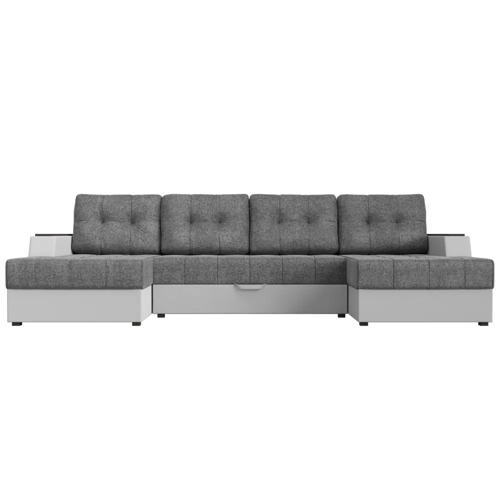 Фото 2 Диван Лига Диванов Эмир 110937 312x85x150 см рогожка цвет серый/белый Фото 2 Диван Лига Диванов Эмир 110937 312x85x150 см рогожка цвет серый/белый