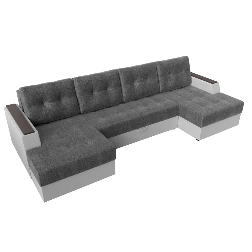 Фото 6 Диван Лига Диванов Эмир 110937 312x85x150 см рогожка цвет серый/белый Фото 6 Диван Лига Диванов Эмир 110937 312x85x150 см рогожка цвет серый/белый