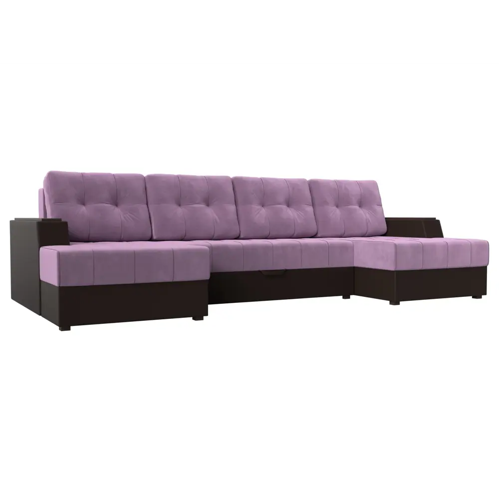 Фото Диван Лига Диванов Эмир 110963 312x85x150 см вельвет цвет фиолетовый/коричневый Фото Диван Лига Диванов Эмир 110963 312x85x150 см вельвет цвет фиолетовый/коричневый