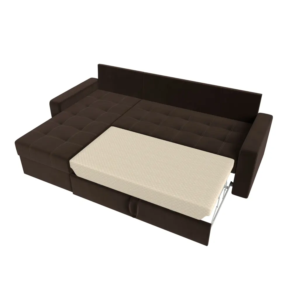 Фото 7 Диван Лига Диванов Ливерпуль 29096L 232x73x153 см вельвет цвет коричневый