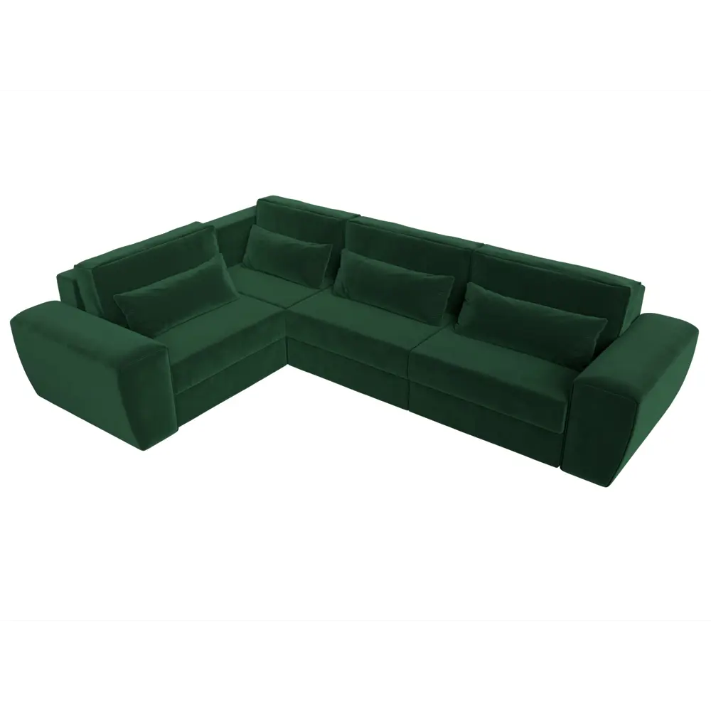 Фото 6 Диван Лига Диванов Лига-008 118710L 340x94x242 см велюр цвет зеленый