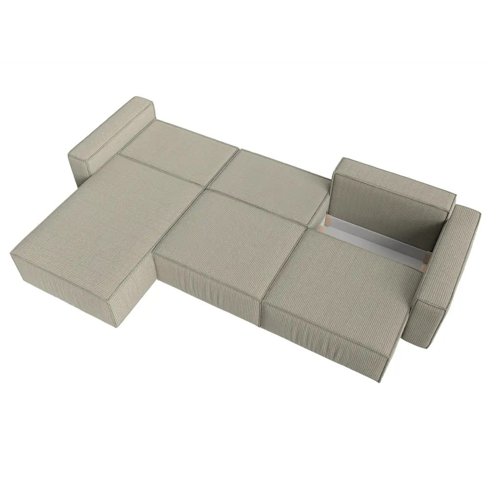 Фото 10 Диван Лига Диванов Прага 121077L 357x88x170 см рогожка цвет бежевый