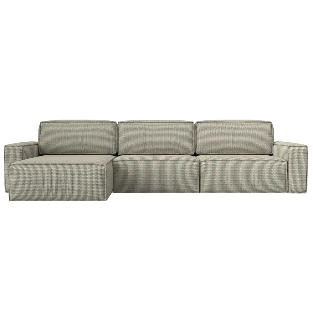 Фото 3 Диван Лига Диванов Прага 121077L 357x88x170 см рогожка цвет бежевый