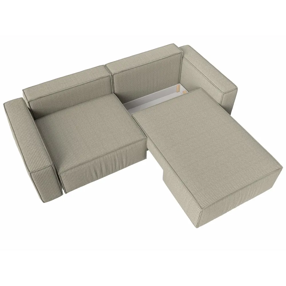 Фото 7 Диван Лига Диванов Прага 116785 256x88x170 см рогожка цвет бежевый