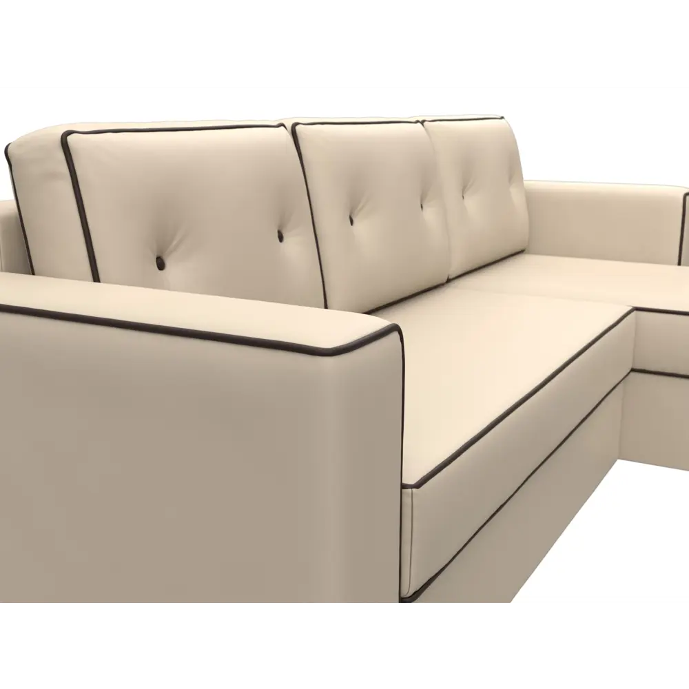 Фото 3 Диван Лига Диванов Принстон 29373 244x85x150 см искусственная кожа цвет бежевый Фото 3 Диван Лига Диванов Принстон 29373 244x85x150 см искусственная кожа цвет бежевый