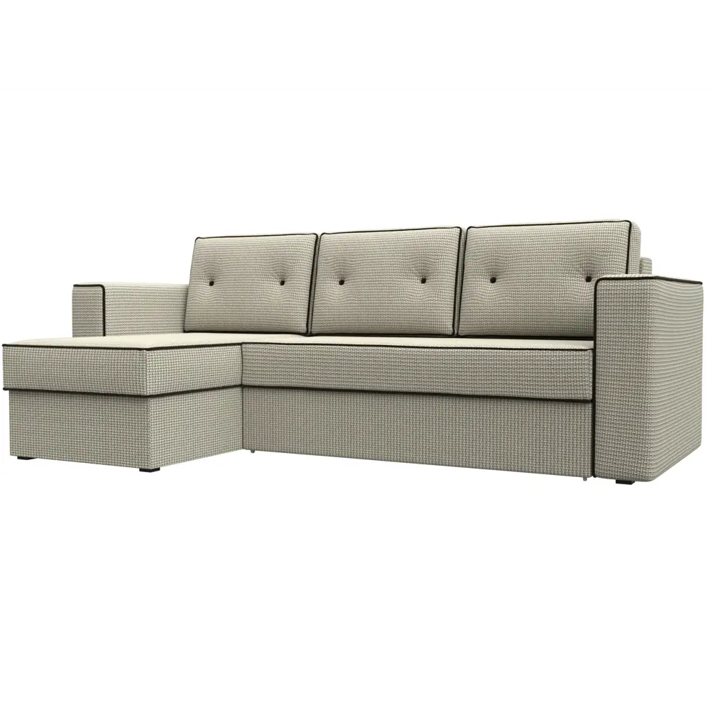 Фото Диван Лига Диванов Принстон 110848L 244x85x150 см рогожка цвет бежевый