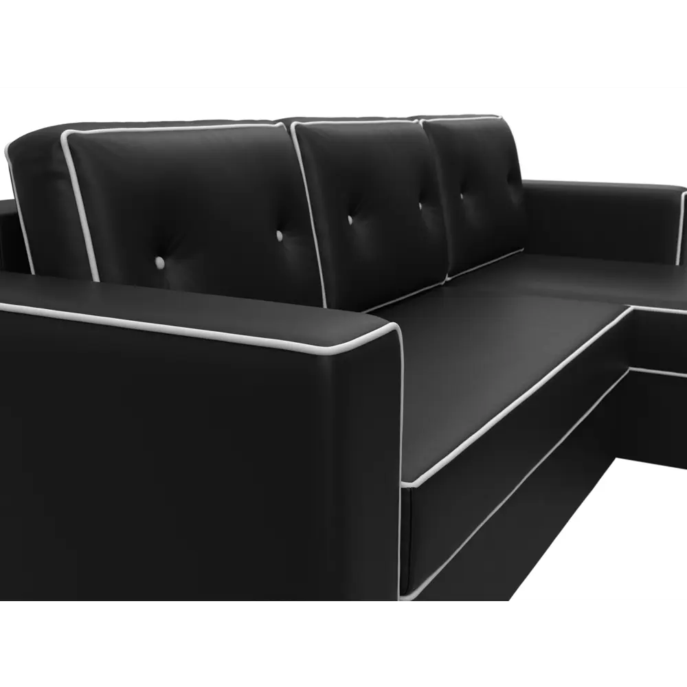 Фото 3 Диван Лига Диванов Принстон 29376 244x85x150 см искусственная кожа цвет черный Фото 3 Диван Лига Диванов Принстон 29376 244x85x150 см искусственная кожа цвет черный