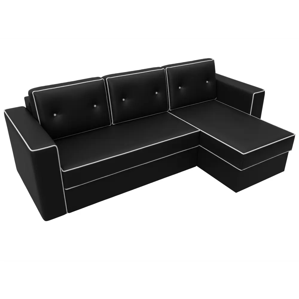 Фото 6 Диван Лига Диванов Принстон 29376 244x85x150 см искусственная кожа цвет черный Фото 6 Диван Лига Диванов Принстон 29376 244x85x150 см искусственная кожа цвет черный